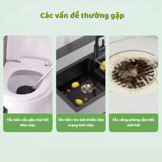 Combo 5 Gói Bột Thông Cống CLEVA Thông Tắc Bồn Cầu Bồn Rửa Bát Chất Tẩy Rửa Đường Ống Mạnh Mẽ Best House - BTC02