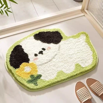 Thảm trải sàn giả cashmere dễ thương cho phòng tắm, thảm trải sàn phòng tắm, thảm thấm nước, thảm trải sàn phòng ngủ ins