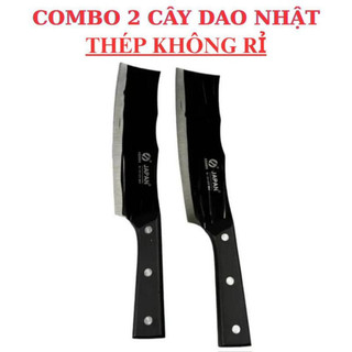 Bộ đôi dao Nhật Bản cán dài siêu sắc - Dao thép không gỉ chuyên dùng để thái thịt, combo 2 chiếc.
