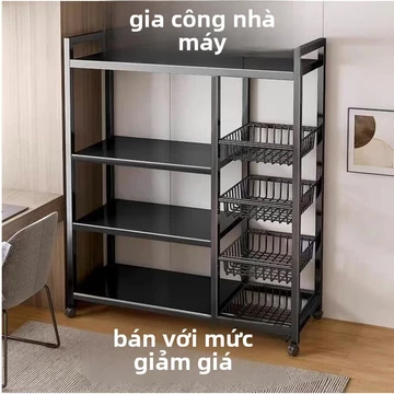 EG8U Giá để đồ, giá để đồ có con lăn, giá để đồ bếp dày đặc, giá để đồ đứng, dày đặc, nhiều tầng, lò vi sóng dày đặc, đa