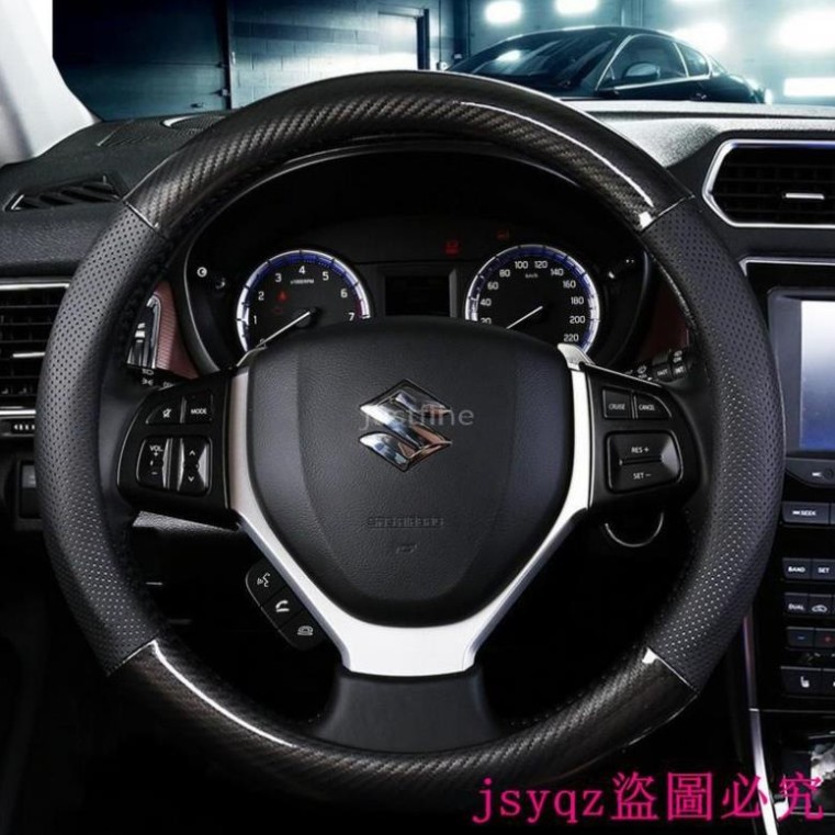 Bọc Vô Lăng Carbon Cho Xe ô tô Suzuki vô lăng dạng tròn size M- 37, 38cm
