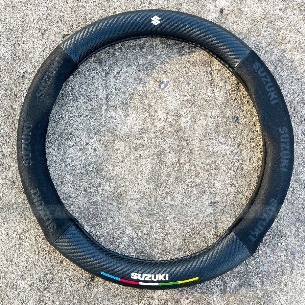 Bọc Vô Lăng Carbon Cho Xe ô tô Suzuki vô lăng dạng tròn size M- 37, 38cm