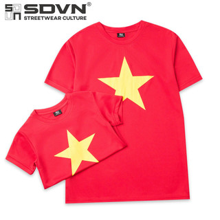 ÁO CỜ ĐỎ SAO VÀNG UNISEX NAM NỮ Brand Chính Hãng SDVN