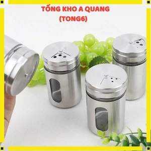 Lọ tiêu thủy tinh bọc inox – Nắp xoay tiện dụng, kiểm soát lượng tiêu rắc dễ dàng
