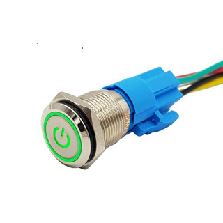Nút nhấn chống nước đầu bằng / đầu cao ( Nhấn Giữ / nhấn nhả ) lỗ khoét 12mm/16mm/19mm/22mm