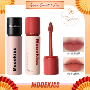 Son Môi Son Kem Bùn Lì Mooekiss Nắp Đỏ Mềm Mịn Như Nhung Bền Màu, Hottrend, Nội Địa Trung - Salmon