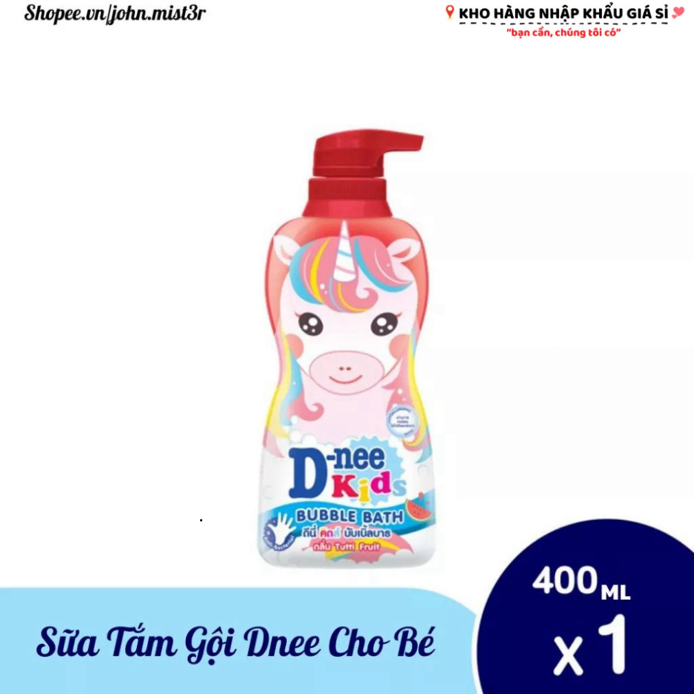 Sữa Tắm Gội Dnee Kids 400ML Nội Địa Thái Lan Dưỡng Ẩm Kép An Toàn Cho Da Bé Yêu