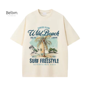 Áo thun form Regular Cotton Unisex Hình SURFERS ISLAND biển (9-95kg) Hot Trend 2026