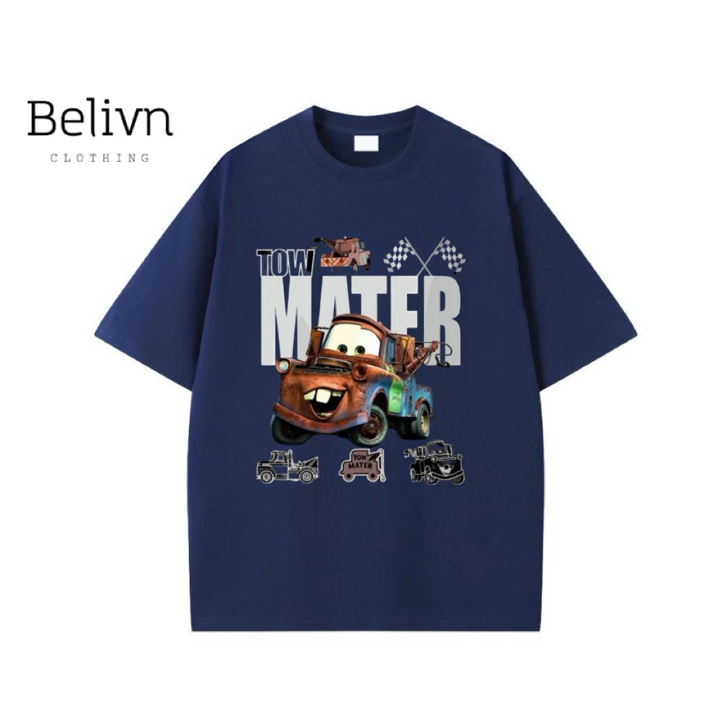 Áo thun regular cotton IN HÌNH XE TOW MATER (9-95kg) Hot Trend  2026