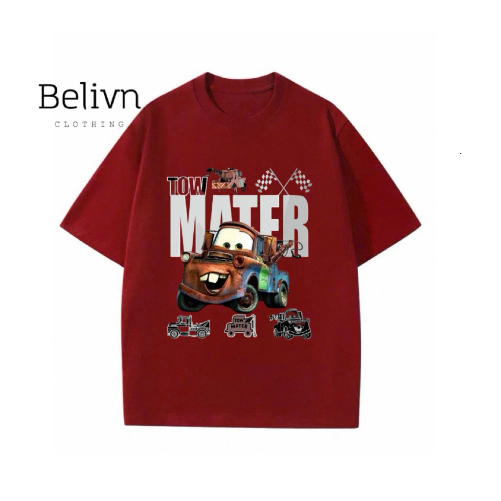 Áo thun regular cotton IN HÌNH XE TOW MATER (9-95kg) Hot Trend  2026