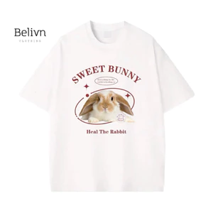 Áo thun gia đình regular cotton HÌNH THỎ BUNNY (9-95kg) Hot Trend 2026
