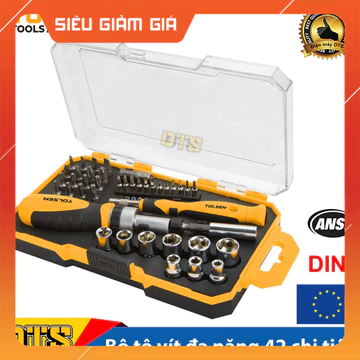 Bộ tô vít đa năng 42 chi tiết hãng TOLSEN, bộ tua vít tự động 2 chiều sửa chữa thiết bị, tuốc nơ vít, bộ vít típ cao cấp