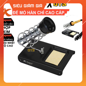 Giá đỡ mỏ hàn kim loại Kapusi | Đế mỏ hàn lò xo để gác tay hàn chì, mỏ hàn thiếc độ bền cao, chịu nhiệt tốt K-9011