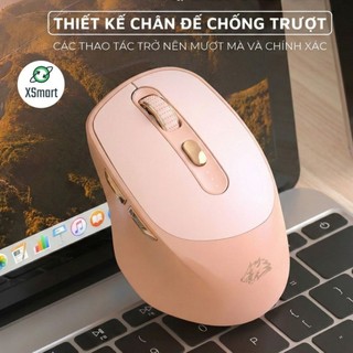 Chuột Không Dây Máy Tính Bluetooth X7 Wireless Pin Sạc Kết Nối 2 Chế Độ Cho Mọi Thiết Bị Máy Tính
