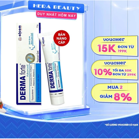 Kem Chấm Mụn Derma Forte Advanced 15g Chính Hãng – Giảm Sưng Mụn, Hỗ Trợ Mờ Thâm