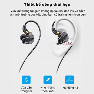 Tai nghe GAMING cho PC/Laptop/Điện thoại nhét tai in ear dây dài 3M có mic đàm thoại jack USB, Type C, Micro 3.5mm