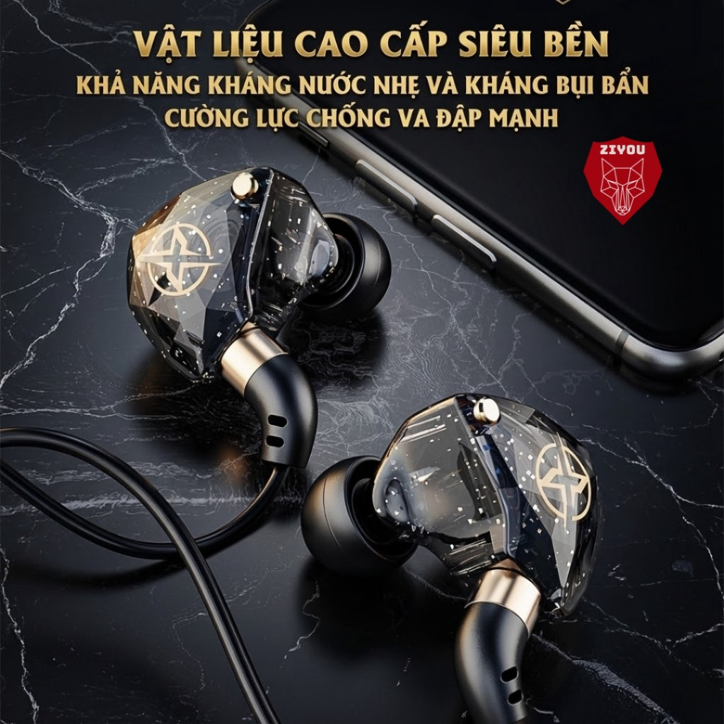 Tai Nghe Nhét Tai X6 Premium, Chống Ồn Cực Tốt, Âm Thanh Super Bass, Tích Hợp Mic Chơi Game
