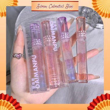 Son Bóng Ánh Nhũ Kim Tuyến DAIMANPU D144 Dreamland Twin Water Gloss Lip Dưỡng Môi, Nội Địa Trung
