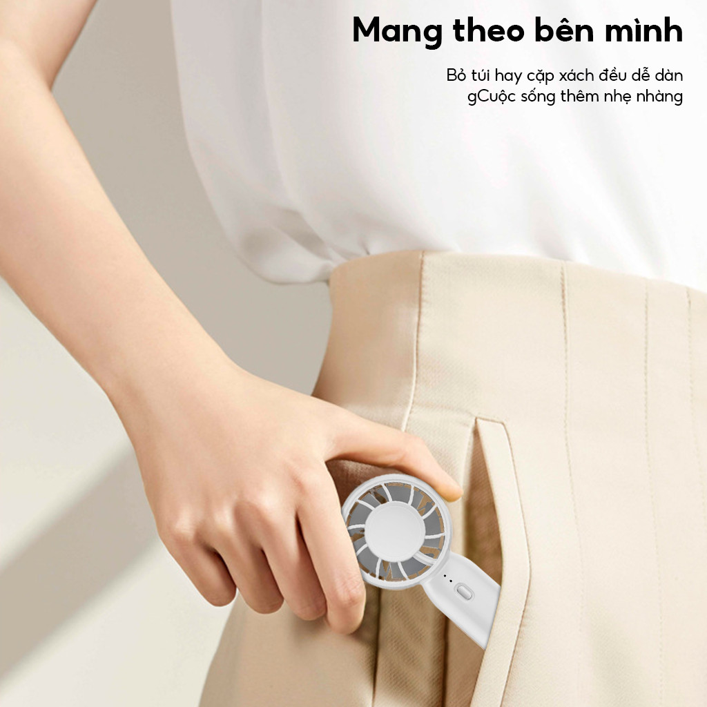 Quạt Không Cánh Mini Turbo USB - Quạt Cầm Tay & Để Bàn, Gió Mạnh, Chống Nóng Ngoài Trời