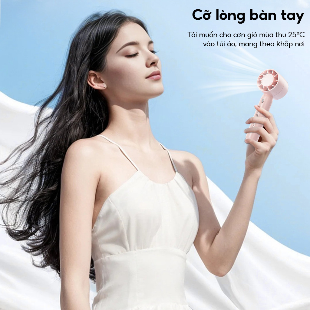 Quạt Không Cánh Mini Turbo USB - Quạt Cầm Tay & Để Bàn, Gió Mạnh, Chống Nóng Ngoài Trời