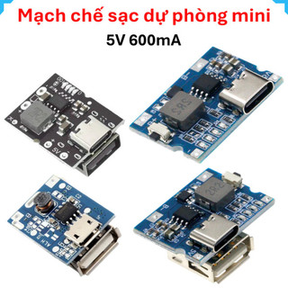[Bán sỉ combo] Mạch sạc pin dự phòng 5V 600mA mini có led báo trạng thái