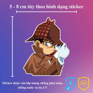 [Set 50 Cái] Sticker anime Conan thám tử lừng danh,nhãn dán trang trí điện thoại,laptop,ipad