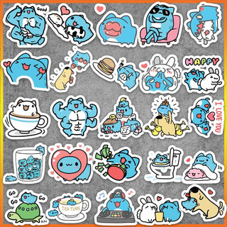 (7704) Set 50 cái Sticker Capoo Cat chống nước, hình dán Bugcat Capoo cute dán vali, điện thoại, laptop