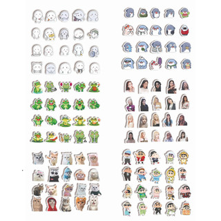combo 50 Sticker trang trí hình động vật dễ thương