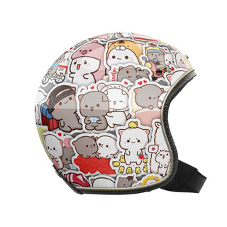 Set 50 cái Sticker Mèo Mochi Mèo Đào chống nước, giá rẻ, decal Mochi dán mũ bảo hiểm, laptop, dán xe, vali