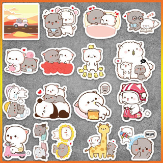 Set 50 cái Sticker Mèo Mochi Mèo Đào chống nước, giá rẻ, decal Mochi dán mũ bảo hiểm, laptop, dán xe, vali