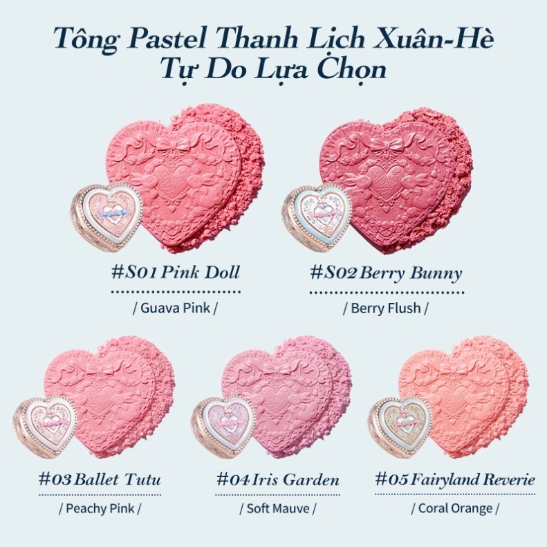 Phấn Má Thỏ Flower Knows Bunny Garden Blush đông khô 5g