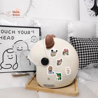 (Sẵn) Set 10-100 Sticker Mèo Con, Cún Con Cute, Set Decal Thú Cưng Trang Trí Sổ Tay, Điện Thoại, Mũ Bảo Hiểm Laptop