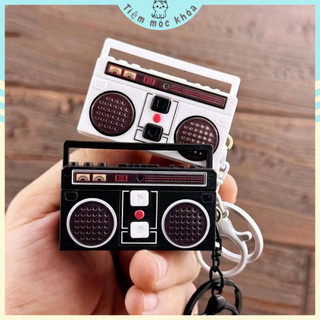 Móc Khóa Ghi Âm Hình Radio Cổ Điển – Ghi Âm 50s – Quà Tặng Thú Vị, Phụ Kiện Nhắc Nhở, Dây Treo