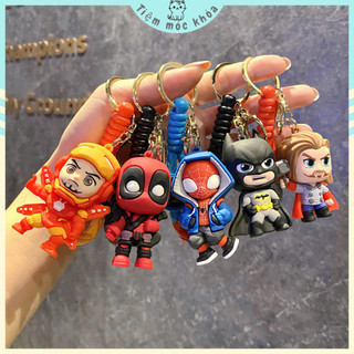 Móc Khóa Deadpool, Người Nhện, Người Dơi, Iron Man - Phụ Kiện Balo - Quà Tặng Siêu Anh Hùng
