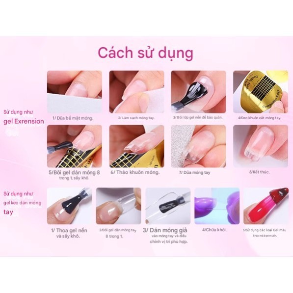Glue Gel Cứng móng tạo cầu Born Pretty 8 in 1