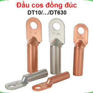 Đầu cos đồng đỏ DT, đầu cốt bấm nối dây điện đấu máy hàn, tủ điện, cọc tiếp địa