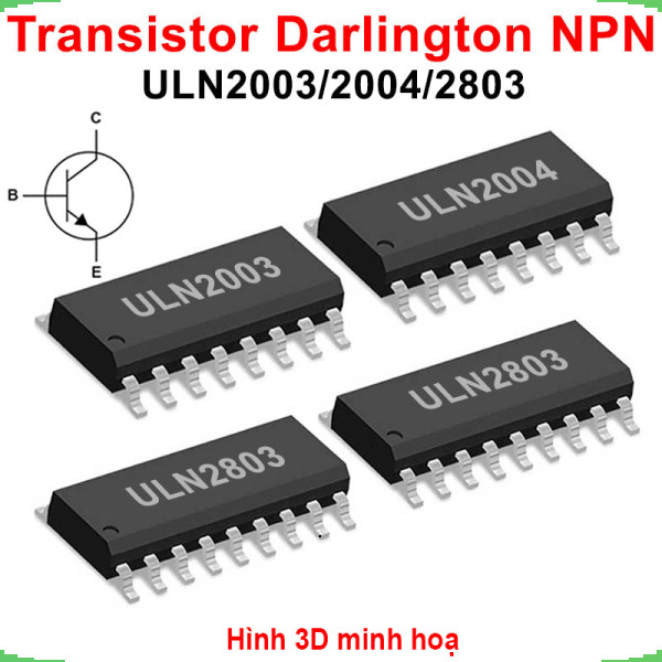 [Giá bán sỉ] (10 cái) Transistor Darlington NPN ULN2003 / ULN2004 / ULN2803 / ... chân dán 50V 0.5A