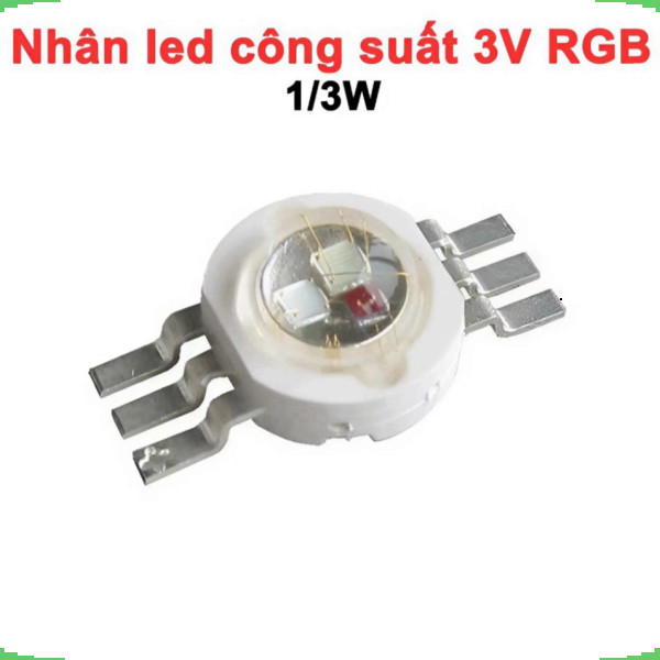 [Giá bán sỉ] (5 cái) LED COB công suất RGB 3V 1W, 3W Luxeon siêu sáng