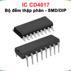 IC bộ đếm thập phân CD4017 chân cắm / chân dán