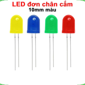 LED 10mm màu (đỏ/vàng/xanh lá/xanh dương)