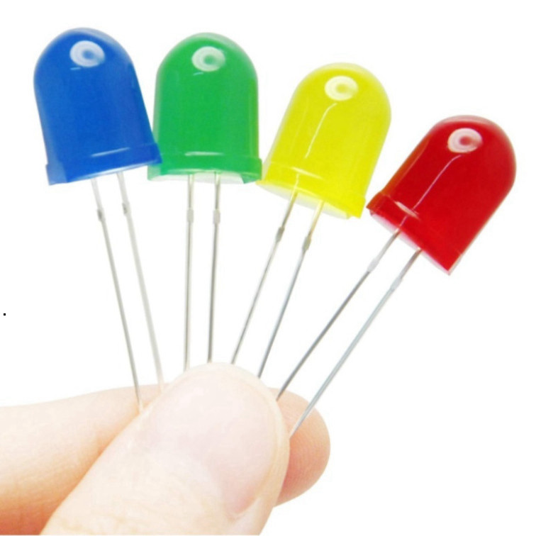 [Giá bán sỉ] (20 cái) LED 10mm màu (đỏ/vàng/xanh lá/xanh dương)
