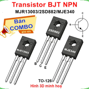 Transistor BJT NPN MJR13003 / 2SD882 / MJE340 chân cắm TO-126