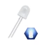 LED 10mm đục (đỏ/trắng/vàng/xanh lá/xanh dương)