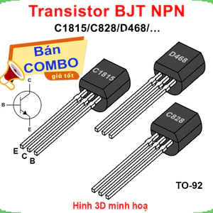 Transistor BJT NPN C1815 / C828 / D468…chân cắm TO-92