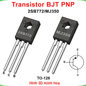 Transistor BJT PNP 2SB772 / MJE350 chân cắm TO-126