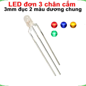 LED 2 màu 3mm đục dương chung