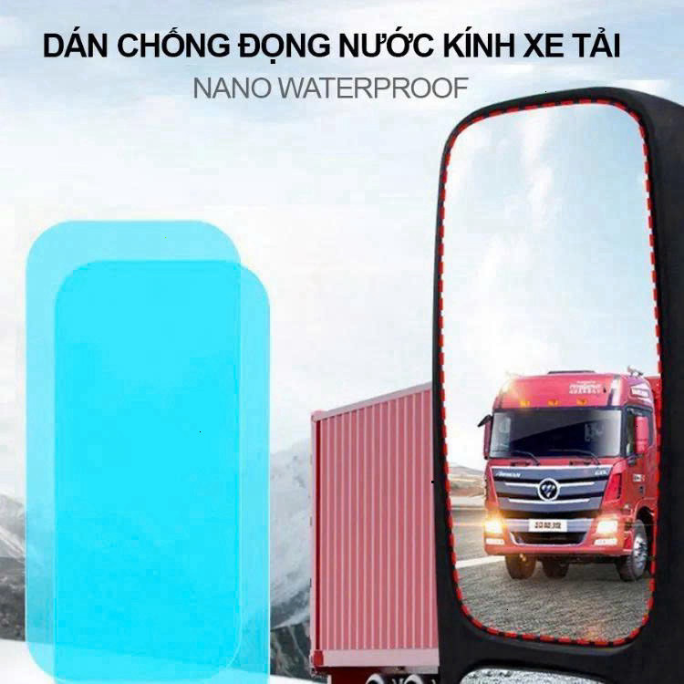 [Hỏa Tốc HCM] Bộ 4 Miếng Dán Gương Chiếu Hậu: Chống Nước và Chống Chói cho Xe Ô Tô, Xe Tải