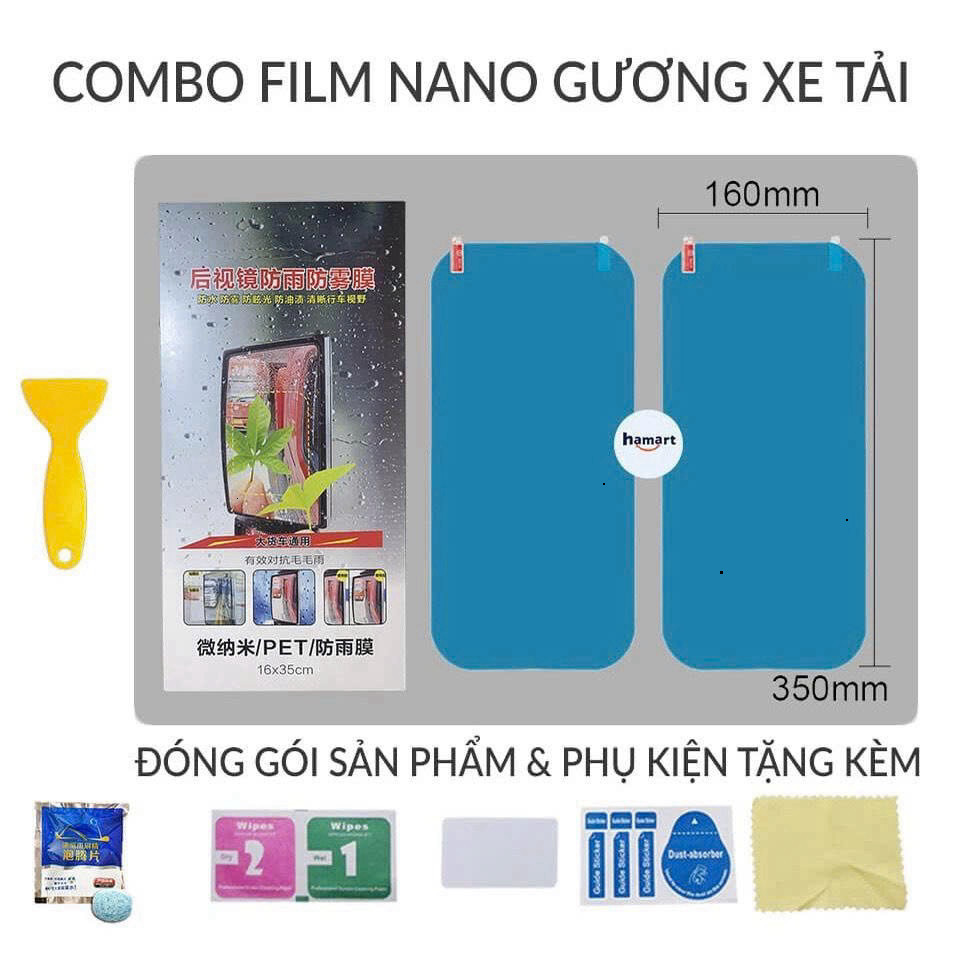 [Hỏa Tốc HCM] Bộ 4 Miếng Dán Gương Chiếu Hậu: Chống Nước và Chống Chói cho Xe Ô Tô, Xe Tải