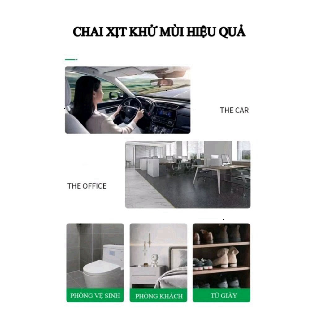 [Hỏa Tốc HCM] Chai Xịt Khử Mùi Ô Tô 180ml - Diệt Khuẩn, Lưu Hương Thơm Tươi Mát Cho Ô Tô, Không Gian Kín!