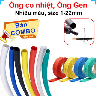 [Bán sỉ combo] Ống co nhiệt, ống gen cách điện, ống bọc dây điện 1-10mm